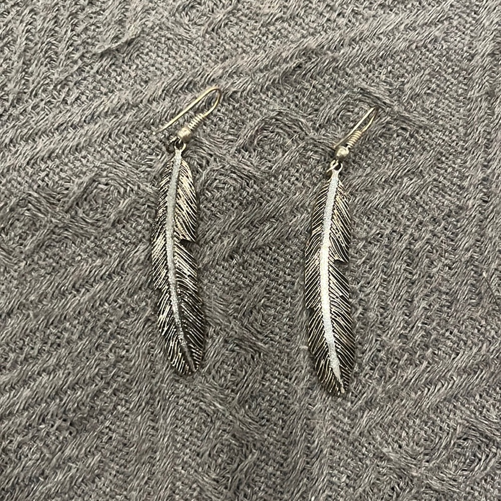 Feather earrings